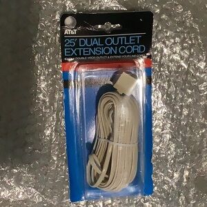 25’ dual outlet extension cord (phone)